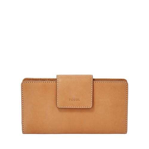 Fossil Emma Rfid Tab Clutch  Wallet Tan- Sl7154231