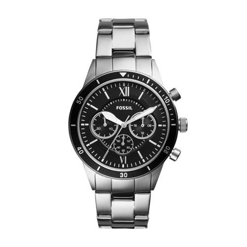 Fossil Flynn Sport Chronograph Silver Stainless Steel Watch  Jewelry - Bq2226