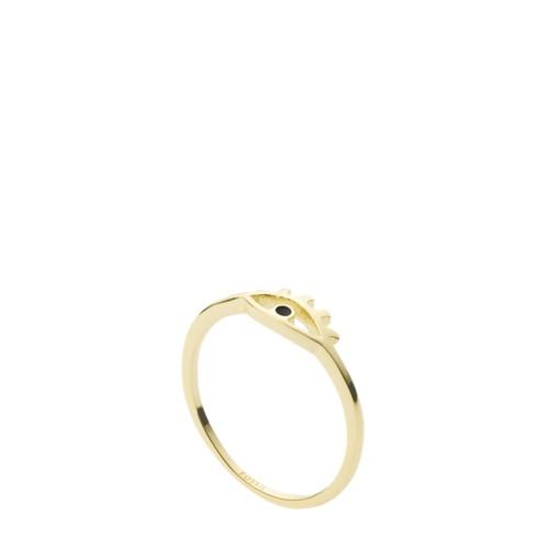 Fossil Eye Gold-tone Brass Ring  Jewelry - Ja69667106.5