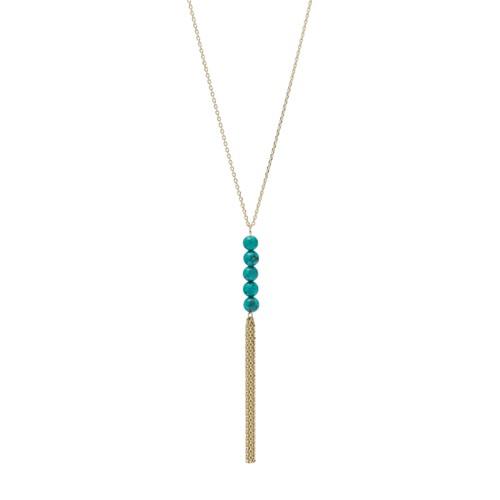 Fossil Tassel Gold-tone Stainless Steel Necklace  Jewelry - Jof00522710