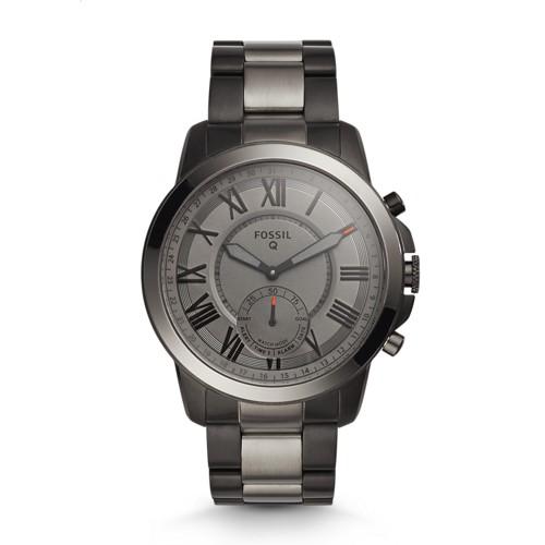 Fossil Refurbished Hybrid Smartwatch - Q Grant Smoke-tone Stainless Steel  Jewelry - Ftw1139j