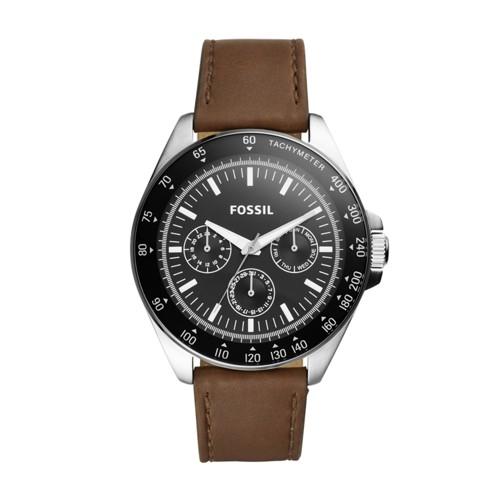 Fossil Neale Multifunction Brown Leather Watch  Jewelry - Bq2294