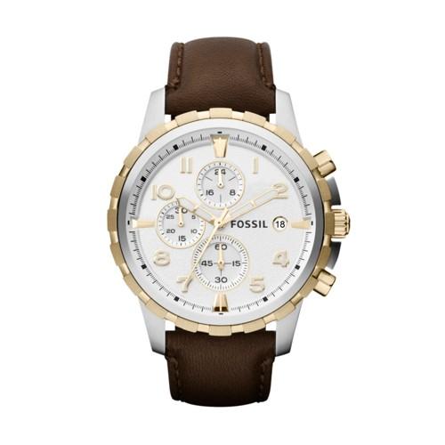 Fossil Dean Chronograph Brown Leather Watch   - Fs4788