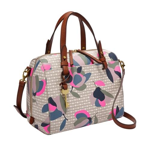 Fossil Rachel Satchel  Handbag Floral Multi/white- Zb7314782