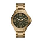 Fossil Modern Century Multifunction Antique Gold-tone Stainless Steel Watch  Jewelry - Bq2444