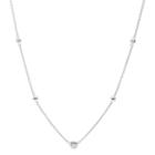 Fossil Glitz Sterling Silver Necklace Box Set  Jewelry - Jfs00453040