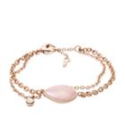 Fossil Teardrop Rose Quartz Bracelet  Jewelry - Jf02839791