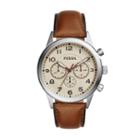 Fossil Flynn Pilot Chronograph Brown Leather Watch  Jewelry - Bq2122