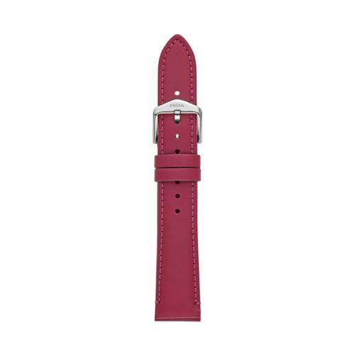Fossil 18mm Raspberry Leather Strap   - S181389