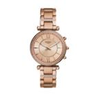 Fossil Hybrid Smartwatch - Carlie Rose Gold-tone Stainless Steel  Jewelry - Ftw5040