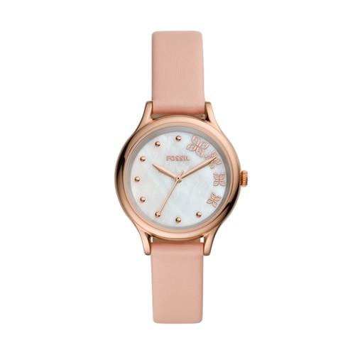 Fossil Laney Three-hand Blush Leather Watch  Jewelry - Bq3507