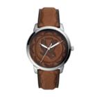 Fossil Neutra Three-hand Brown Leather Watch  Jewelry - Fs5543