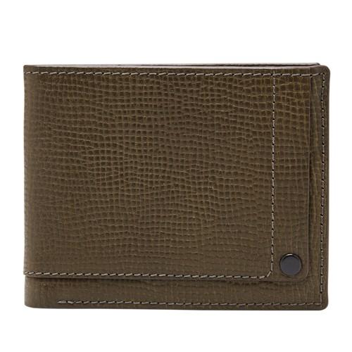 Fossil Walton Rfid Traveler  Wallet Olive- Sml1650345
