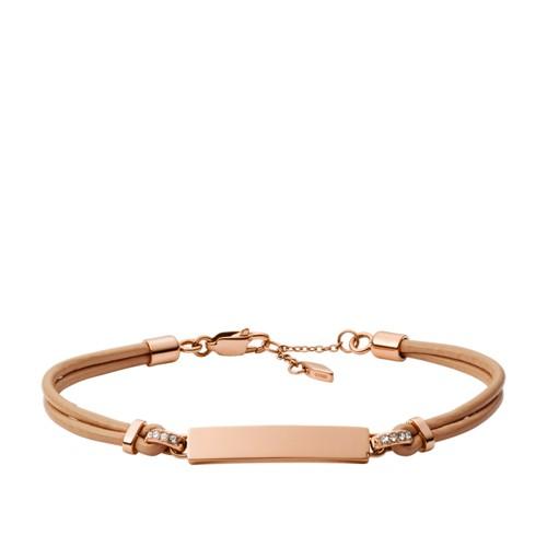 Fossil Bar Nude Leather Bracelet  Jewelry - Jof00433791