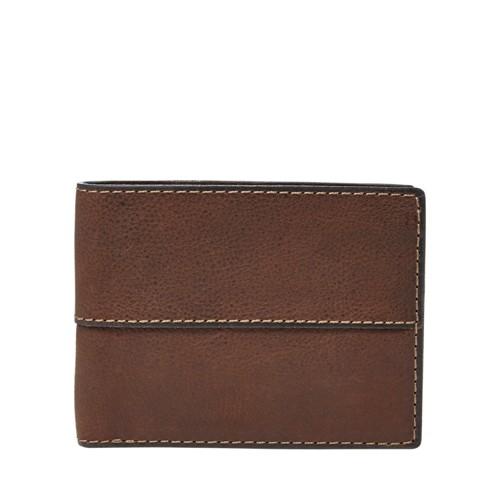 Fossil Ethan International Traveler  Wallet Dark Brown- Sml1067201
