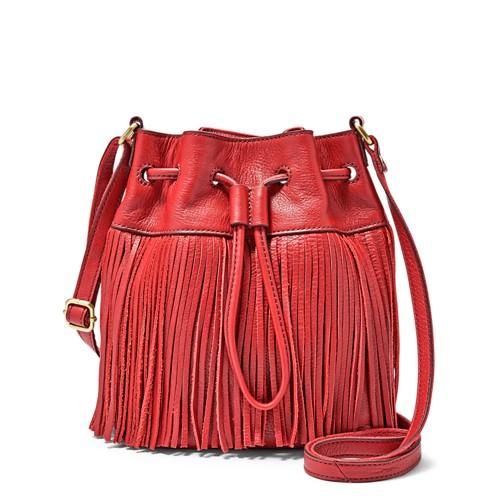 Fossil Jules Mini Fringe Drawstring Satchel Zb6765616 Handbag