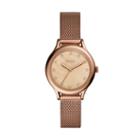 Fossil Laney Three-hand Rose Gold-tone Stainless Steel Watch  Jewelry - Bq3392