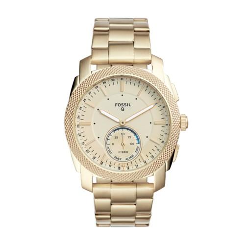 Fossil Hybrid Smartwatch - Q Machine Gold-tone Stainless Steel  Jewelry - Ftw1167