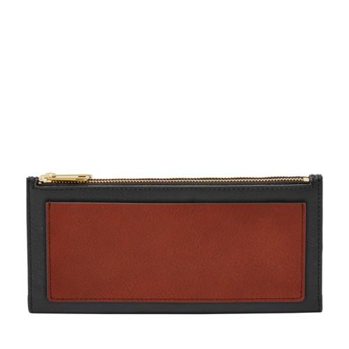 Fossil Shelby Clutch  Wallet Black- Sl7767001