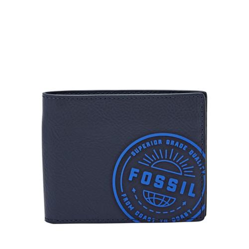 Fossil Locke Flip Id Bifold  Wallets Midnight Navy- Ml4074406