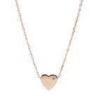 Fossil Heart Rose Gold-tone Stainless Steel Necklace  Jewelry - Jof00463791
