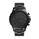 Fossil Hybrid Smartwatch - Q Nate Black Stainless Steel  Jewelry - Ftw1115