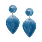 Fossil Teardrop Regatta Blue Resin Earrings  Jewelry Gold- Ja6989710