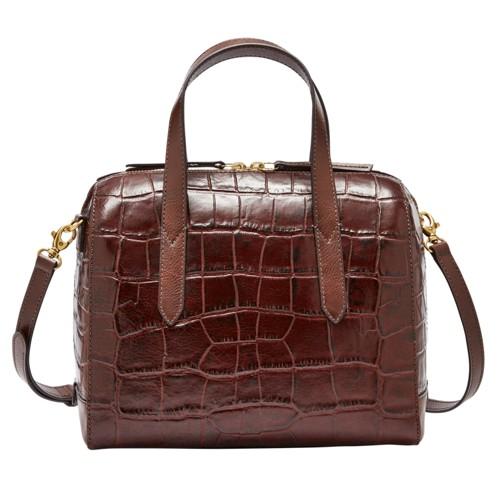 Fossil Sydney Satchel  Handbag Brown Croco- Shb1986204