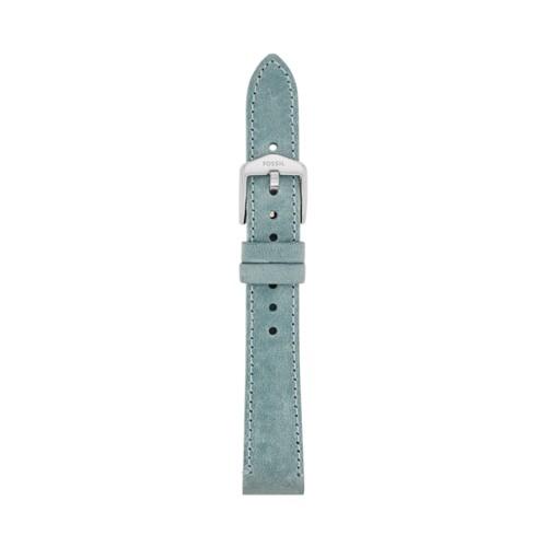 Fossil 14mm Steel Blue Leather Watch Strap   - S141164