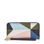 Fossil Logan Rfid Zip Around Clutch  Wallet Light Patchwork- Sl7919195