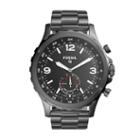 Fossil Refurbished Hybrid Smartwatch - Q Nate Smoke Stainless Steel   - Ftw1160j