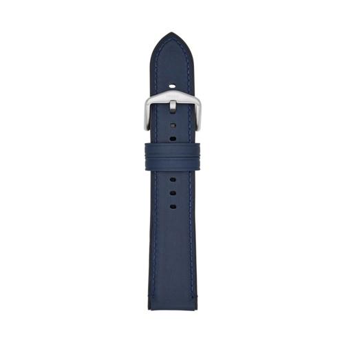 Fossil 22mm Navy Leather Strap   - S221425