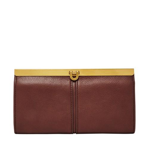 Fossil Kayla Frame Clutch  Wallet Henna- Sl7825227