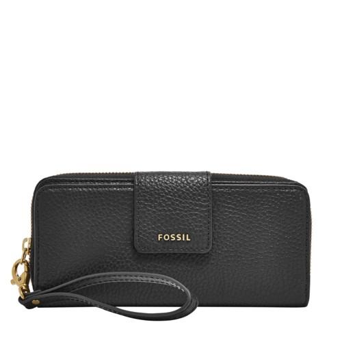 Fossil Madison Zip Clutch  Wallet Black- Swl1575001