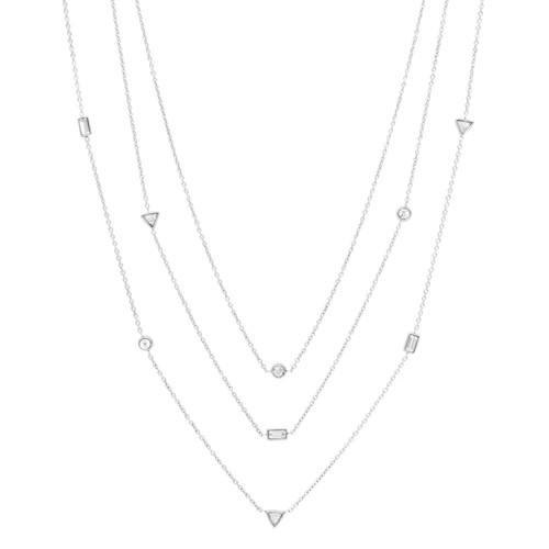 Fossil Multi-strand Beaded Steel Necklace  Jewelry - Jf02977040