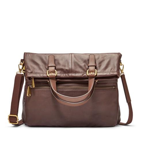 Fossil Explorer Tote  Handbag Espresso- Shb1521206
