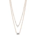 Fossil Heritage Shapes Rose Gold-tone Stainless Steel Convertible Necklace  Jewelry Rose Gold- Jof00488791