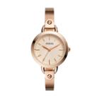 Fossil Classic Minute Three-hand Rose Gold-tone Stainless Steel Watch  Jewelry - Bq3026