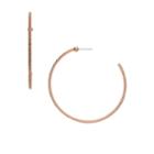 Fossil Textured Rose Gold-tone Stainless Steel Hoops  Jewelry - Jof00500791