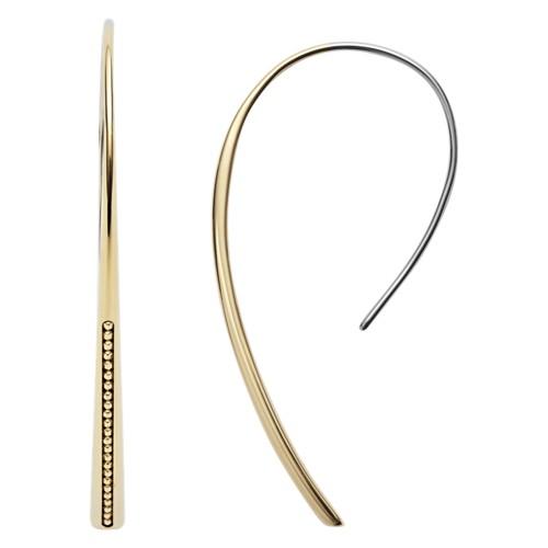 Fossil Drop Gold-tone Brass Pull-through Earrings  Jewelry Gold- Joa00228710