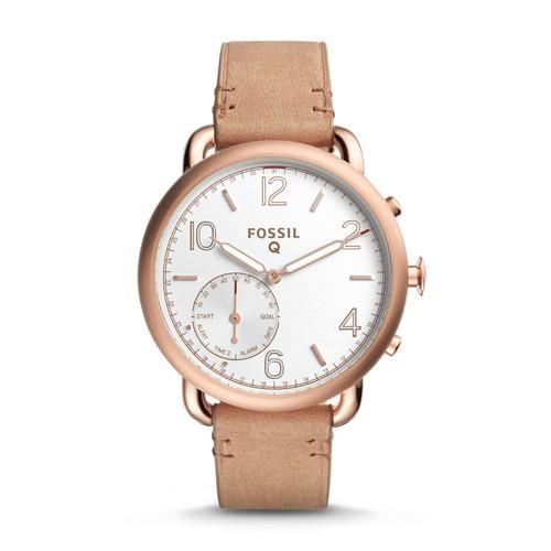 Fossil Refurbished Hybrid Smartwatch - Q Tailor Light Brown Leather  Jewelry - Ftw1129j