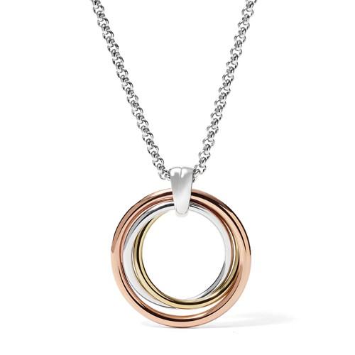 Fossil Two-tone Circle Necklace Jf01825998