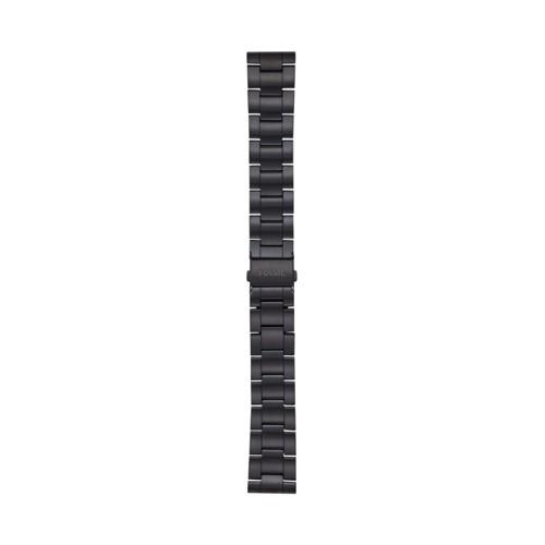 Fossil 22mm Three-row Black Stainless Steel Bracelet   - S221440