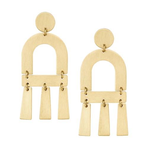 Fossil Brushed Brass Chandelier Earrings  Jewelry - Ja6960710