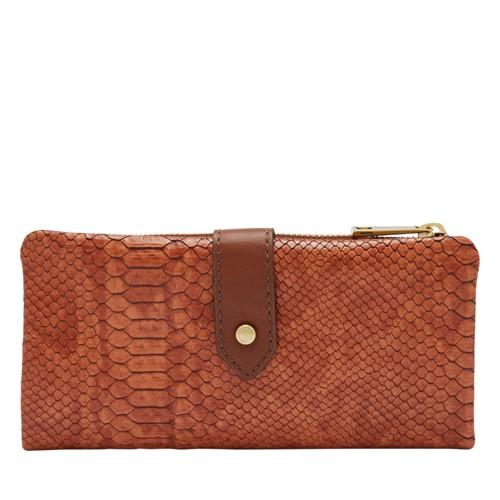 Fossil Lainie Clutch  Wallet Baked Clay- Swl2138805
