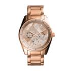 Fossil Justine Multifunction Rose Gold-tone Stainless Steel Watch  Jewelry - Bq3100