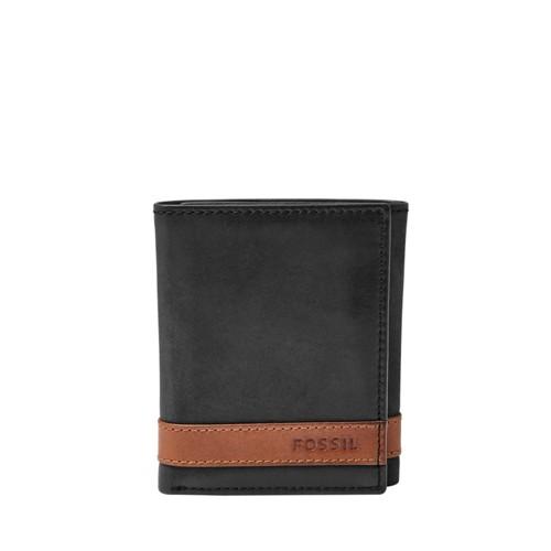 Fossil Quinn Trifold  Wallet Black- Ml3645001