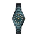 Fossil Scarlette Three-hand Date Teal Green Stainless Steel Watch  Jewelry - Es4408