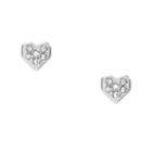 Fossil Glitz Heart Studs  Jewelry - Jf02988040