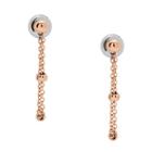 Fossil Rose Gold-tone Front-back Chain Drop Earrings  Jewelry - Jf02970791